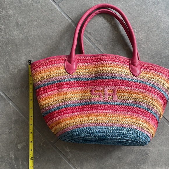 Sonya Rykiel straw beach basket pink - Picture 8 of 10